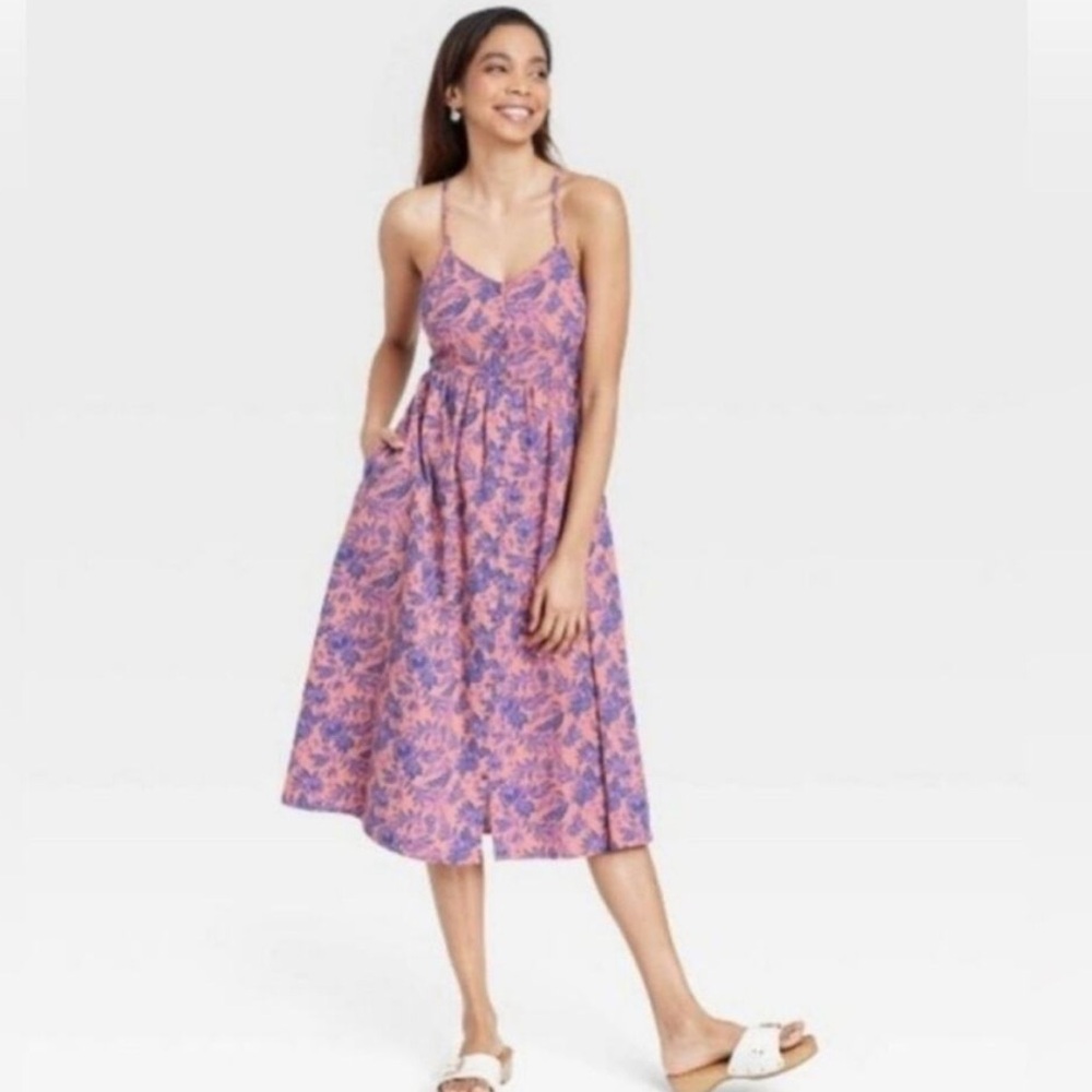 Universal Thread Pink and Blue Floral Dress